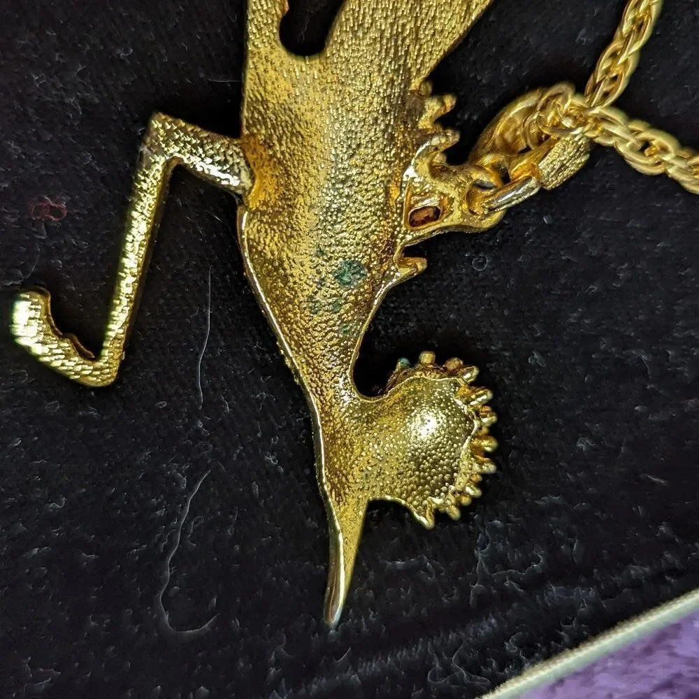 Vintage road runner necklace & earrings